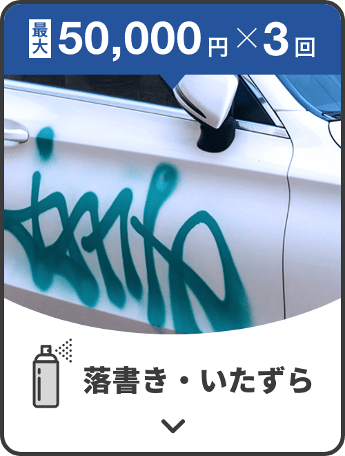 最大50,000円×3回補償！落書き・いたずら補償
