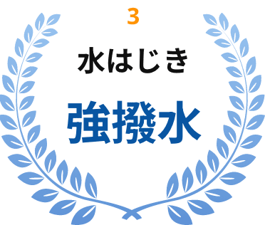 水はじき具合は超撥水