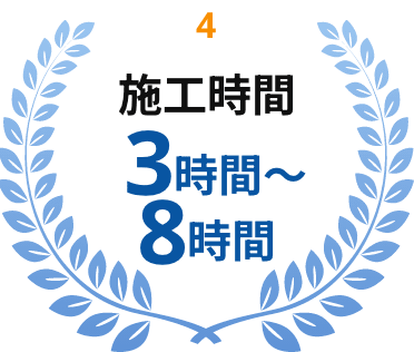 施工時間は３から８時間